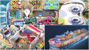 Cum arată cea mai mare navă din lume, Icon of the Seas. Depășește de 5 ori Titanicul și va găzdui aproape 8.000 de oameni