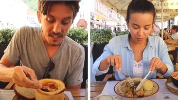 Cum a reacţionat o turistă din SUA, după ce a mâncat ciorbă de fasole în pâine şi sarmale: “Miros…”