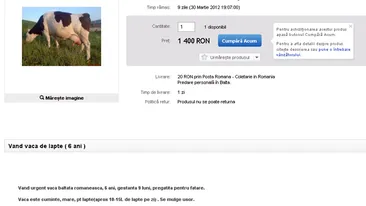 Doamne, unde s-a ajuns! Anuntul de pe net care te va face sa spui Ba, esti prost! - Un taran isi vinde vaca pe un Iphone - Baltata romaneasca se mulge usor