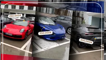 Imagini colosale cu super-masinile de milioane €! S-a înclinat parcarea de la cel mai tare hotel din Mamaia