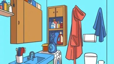 Iluzie optică virală | Doar 2 din 100 de oameni pot vedea căștile ascunse în baie