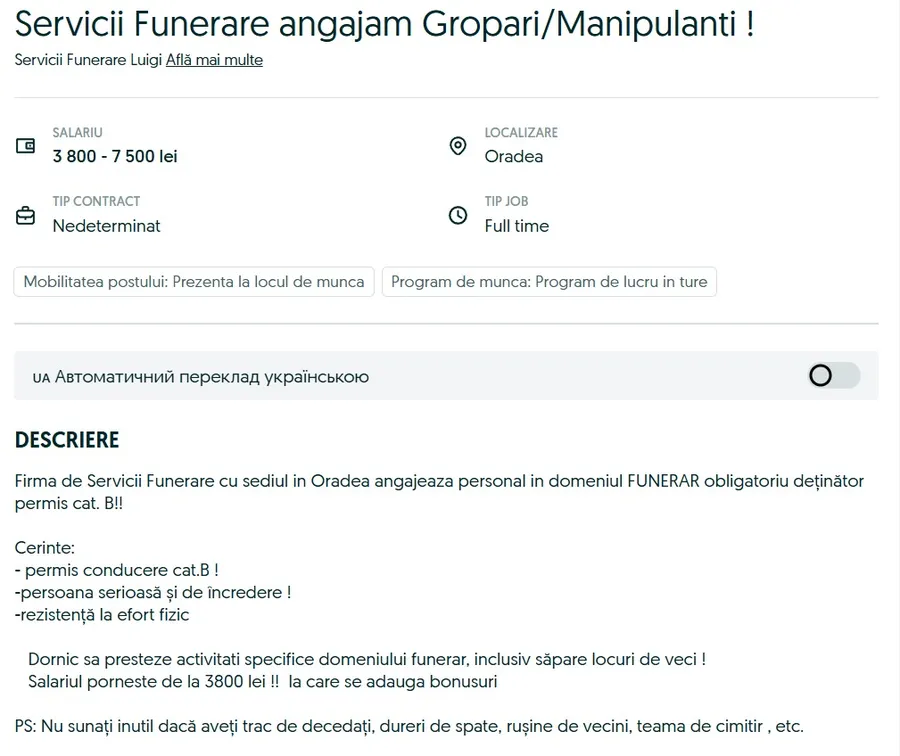 Anunț OLX