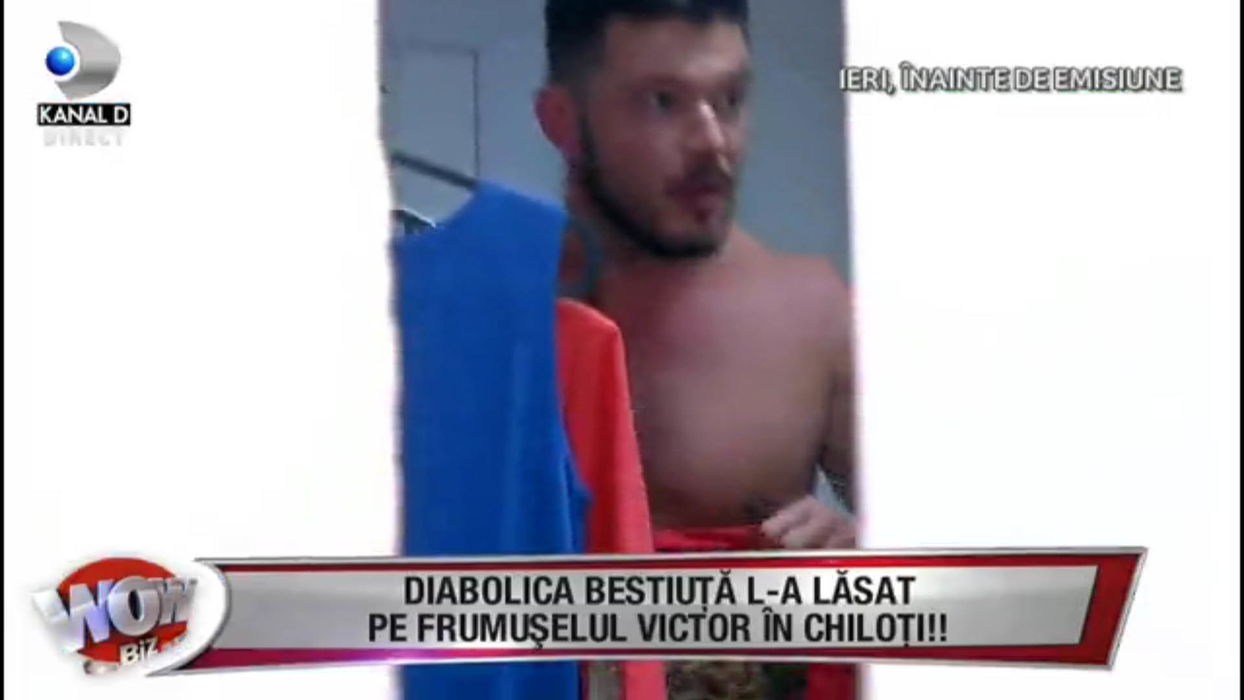 Victor Slav, lăsat în lenjerie intimă de Andreea Mantea chiar înainte de emisiune! Cum s-a întâmplat totul