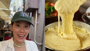 Experiența trăită de o influenceriță din Asia în București! Ce reacție a avut după ce a mâncat mămăligă cu brânză și ou într-un restaurant românesc