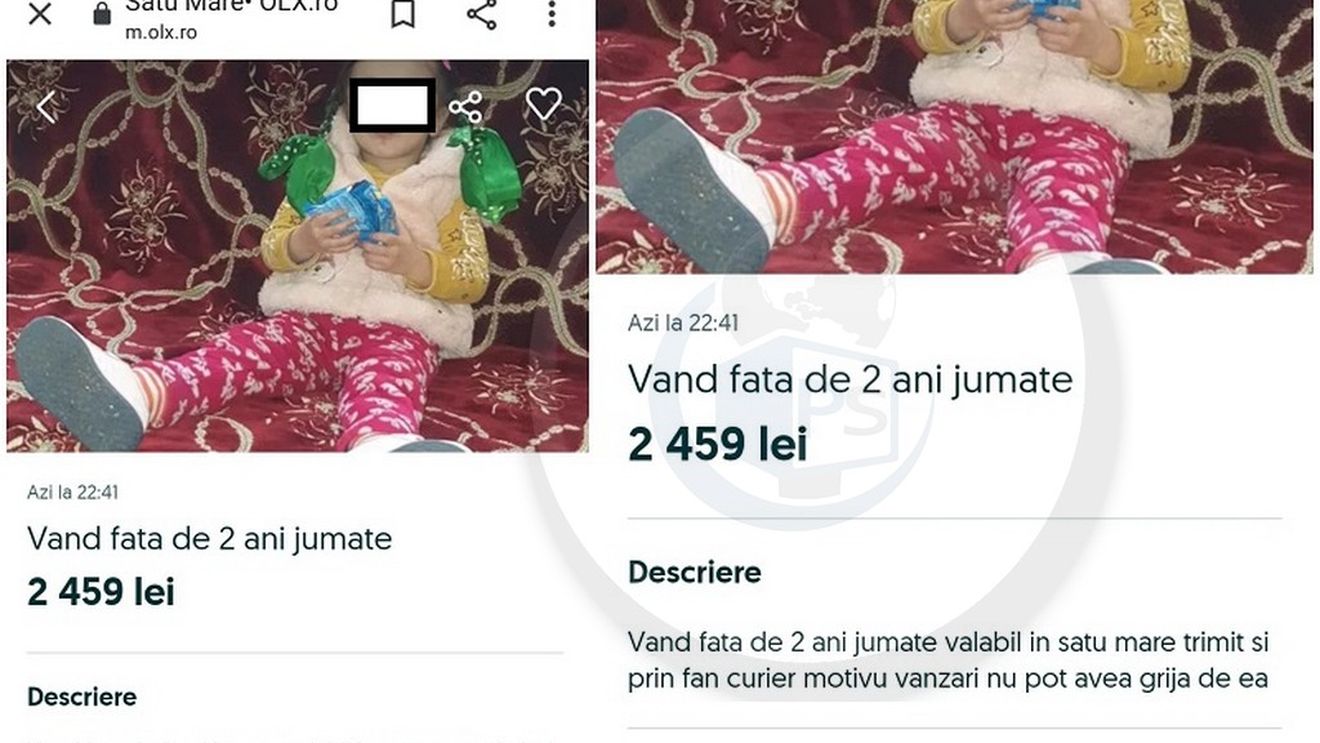 “Ofertă” incredibilă pe OLX. “Vând fată de doi ani și jumătate!” Care este explicația anunțului