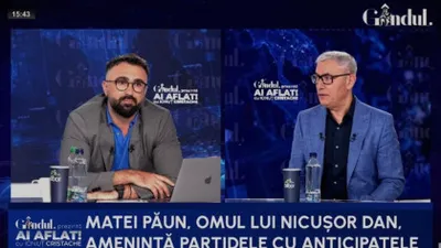 Doru Bușcu desființează sugestia lui Matei Păun, apropiatul lui Nicușor Dan, de alegeri anticipate. „El bate câmpii”