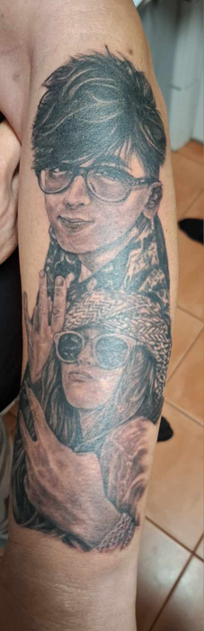 Valentin Olariu și-a făcut un al doilea tatuaj cu chipul fiului său foto: arhivă personală