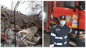Explozie puternică în Teleorman! Un bărbat prins sub dărâmături, salvat de un pompier aflat în timpul liber