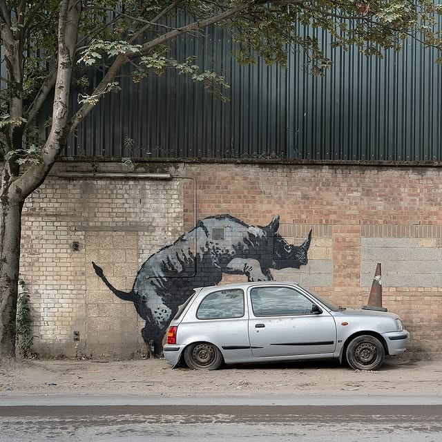 Lucrările celebrului artist Banksy. Foto: Instagram