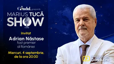 Marius Tucă Show începe miercuri, 4 septembrie, de la ora 20.00, live pe gândul.ro. Invitat: Adrian Năstase