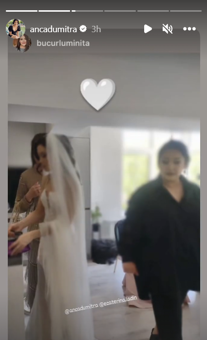 Anca Dumitra, în ziua nunții/ Foto: Instagram