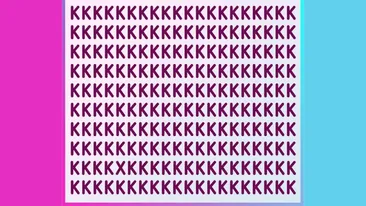 Test de perspicacitate | Nu toate literele din această poză sunt K. Identificați-o pe cea diferită!