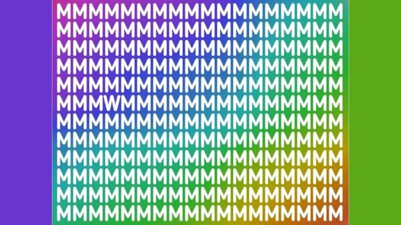 Test de perspicacitate | Găsiți litera "W" ascunsă printre "M"-uri!