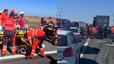 BREAKING | Accident grav pe A4 cu 12 răniți. A fost activat Planul Roșu de Intervenție