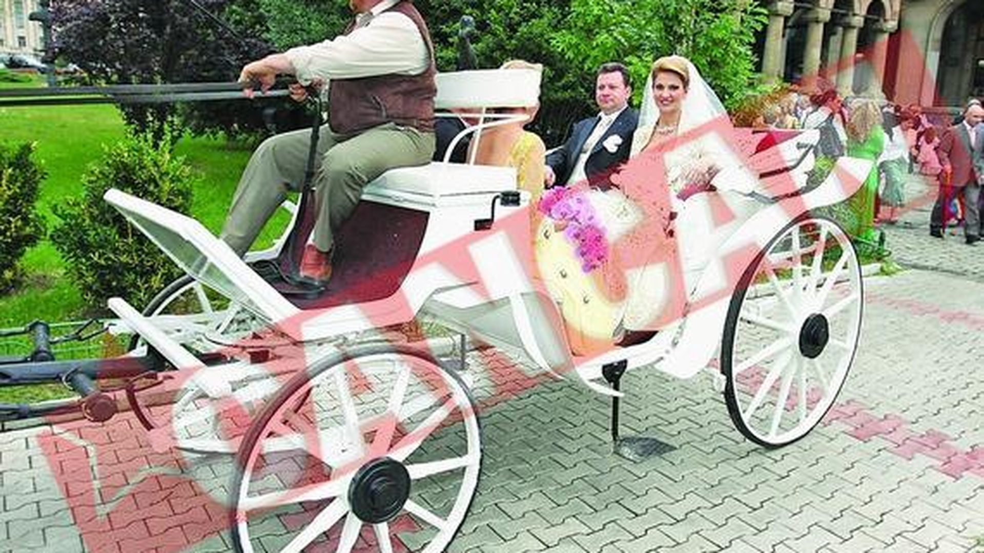 Nora Balanica s-a plimbat cu o caleasca prin Bucuresti