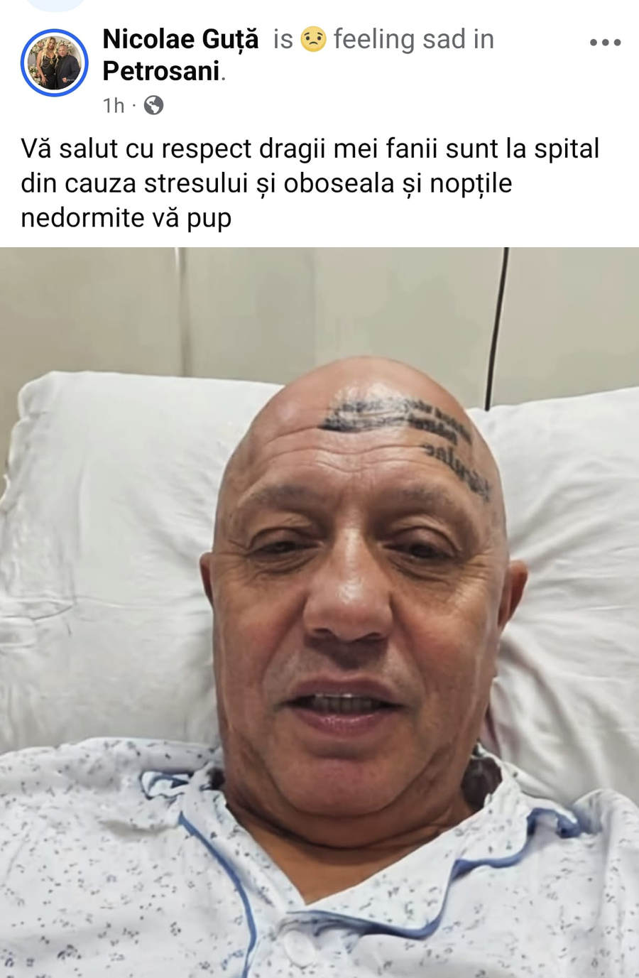 Nicolae Guță, de urgență la spital / Foto: Facebook