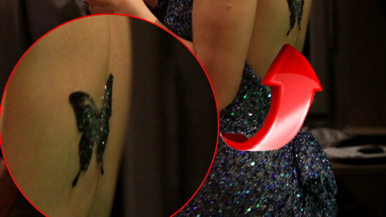 Irina Cordoneanu lanseaza o noua moda in materie de accesorii! Vedeta si-a lipit pe spatele gol un fluture stralucitor!