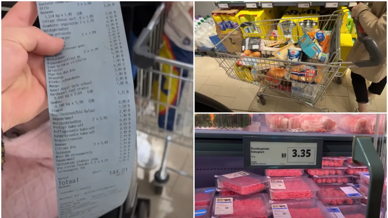 Experimentul făcut de Gigi, un român stabilit în Belgia. Câți bani a cheltuit la Lidl, în Olanda, unde prețurile ar fi mai ieftine decât în România: ”Nu este normal!”
