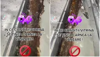 Scene oripilante în vitrina cu carne a unui magazin alimentar! Ce au descoperit inspectorii ANPC