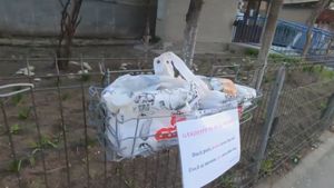 Gestul impresionant al unui clujean! A montat pe stradă un coș în care lasă alimente pentru cei nevoiși