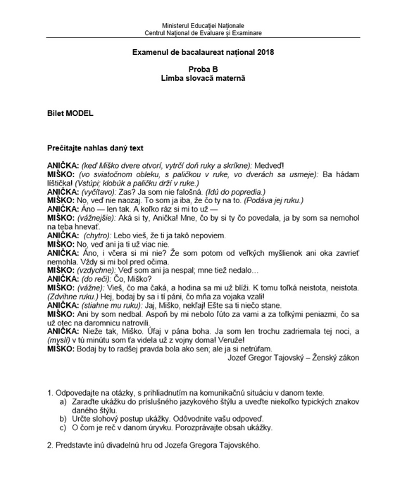 Bacalaureat 2019. Cum se rezolvă subiectele la limba și literatura maternă oral