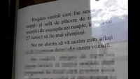 Ce afiș au lipit locatarii unui bloc din Cluj-Napoca, la intrarea în casa scării: Rugăm vecinii care urlă de plăcere să..
