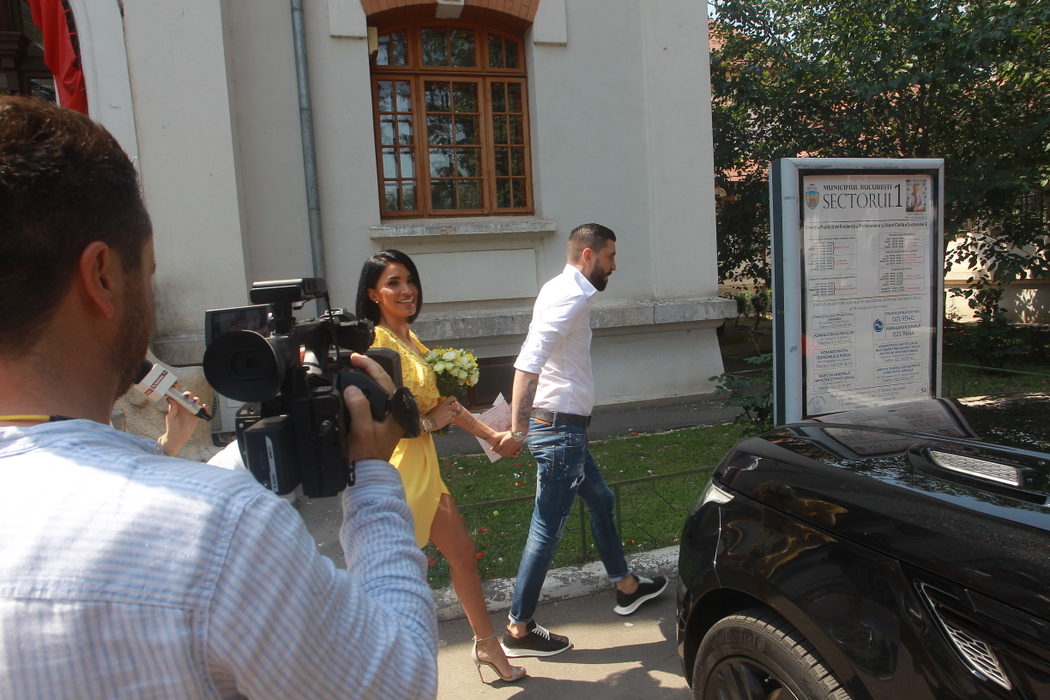 Adelina Pestrițu și soțul ei, imediat după cununie