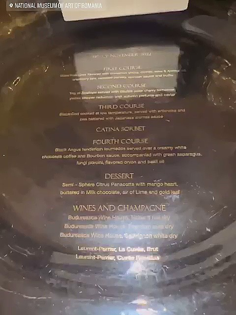 Meniul a fost sofisticat la Palatul Regal, pregătit de un bucătar din Ibiza