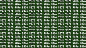 Test de perspicacitate | Găsiți numărul 9786 "pierdut" dintre numerele 9876 din imagine!