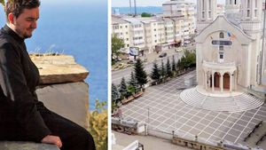 Îți dau lacrimile! Povestea preotului din Bacău care a hașurat curtea bisericii ca să fie respectată distanțarea socială