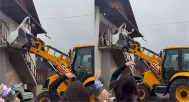 Nu e un banc! Cum au fost scoasă din casă această mireasă, în ziua nunții