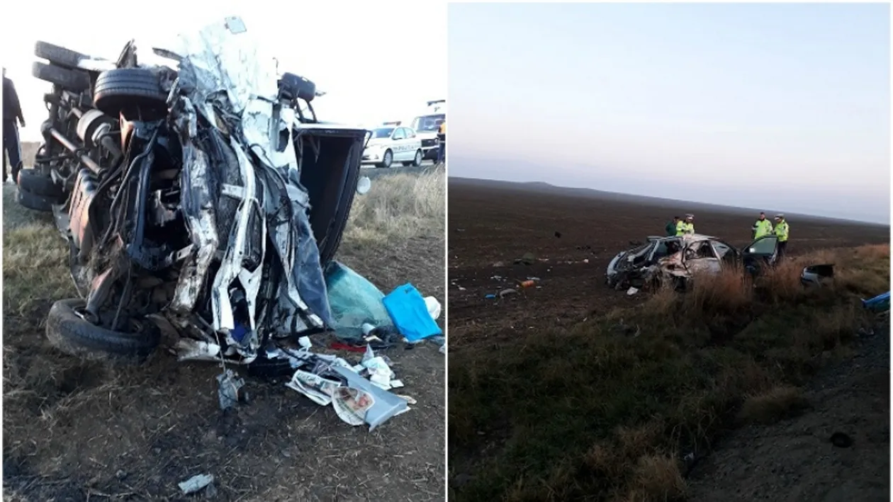 Accident grav pe o şosea din Constanţa! Un microbuz s-a ciocnit cu un autoturism! Sunt 6 victime