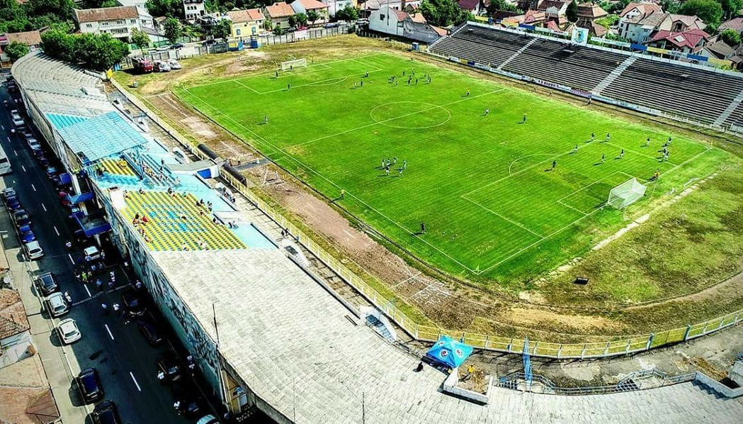 Stadionul Olimpia Satu Mare, văzut de sus (Foto: Marcel Buzila)