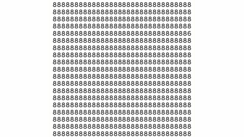 Test de inteligență | Nu toate cifrele din imagine sunt 8. Identificați-o pe cea diferită!