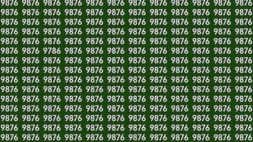 Test de perspicacitate | Găsiți numărul 9786 pierdut dintre numerele 9876 din imagine!