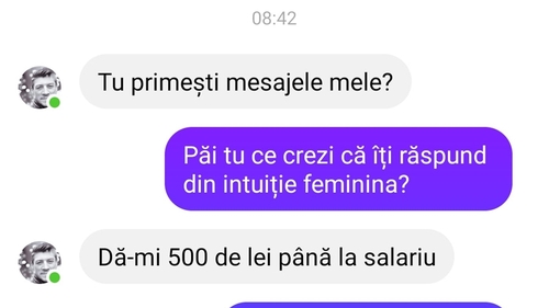 BANC | "Dă-mi 500 de lei până la salariu!"