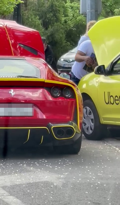 Dan Nicorescu a rămas din nou în pană cu superbul Ferrari pe care a plătit 450.000 de euro