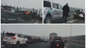 Carambol pe autostradă, lângă Capitală! Zeci de mașini au fost implicat într-un accident grav. Numeroși răniți