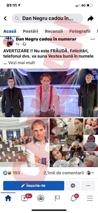 Dan Negru a ajuns victima unor escroci în mediul online. Poliția deja s-a sesizat