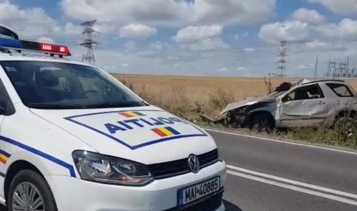 Momente de groază în Constanța! 3 copii și un adult au fost răniți, după ce maşina în care erau s-a răsturnat într-o curbă