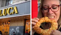 Cum a reacționat această americancă după ce a mâncat un covrig de la semigeria Luca din București: First covrig în Romania