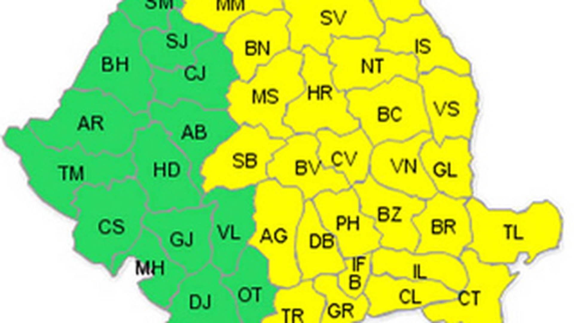 Meteorologii au emis un nou cod galben de ploi, vijelii si furtuna pana sambata!