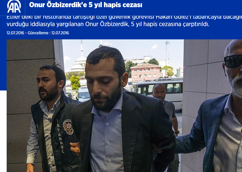 Presa din Turcia a relatat deseori despre pedepsele lui Ismail Onur Ozbizerdik