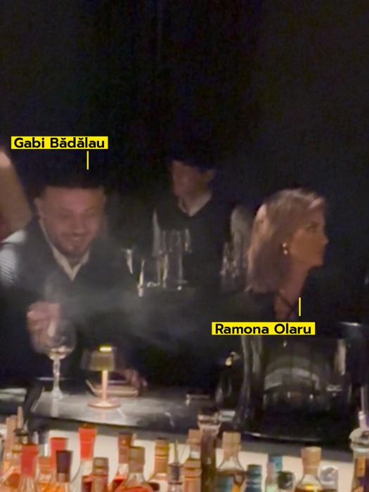 Gabi Bădălău, cu zâmbetul pe buze lângă Ramona Olaru