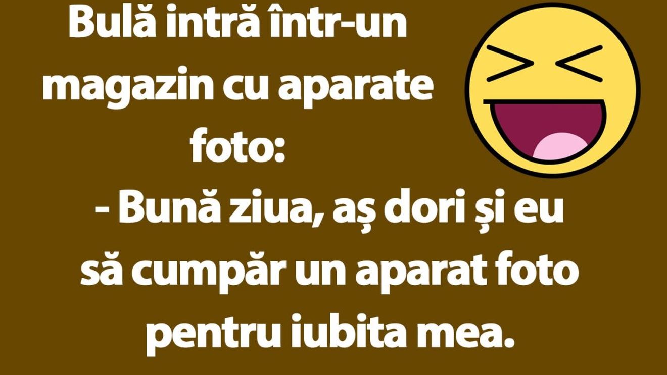 BANC | Bulă intră într-un magazin cu aparate foto