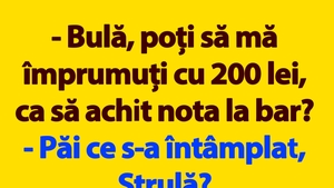 BANC | "Bulă, poți să mă împrumuți cu 200 lei, ca să achit nota la bar?"