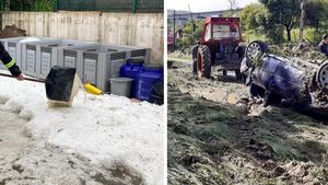 Prăpăd în Vâlcea: case inundate, maşini distruse, drumuri luate de viitură, grindină adunată cu lopata - VIDEO&GALERIE FOTO