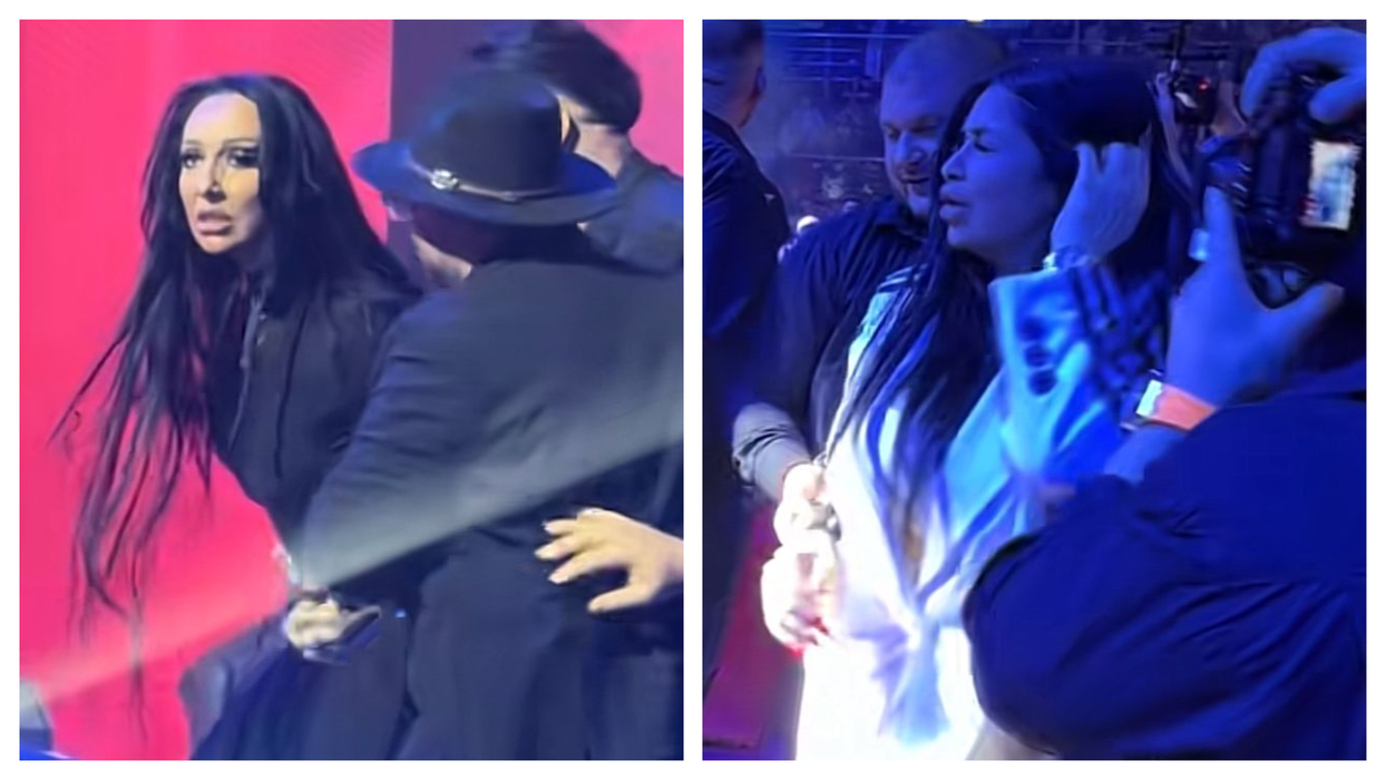 Raluca Drăgoi și Narcisa Moisa, un nou show grotesc! S-au păruit la Gala RXF. Foto: Captură TikTok