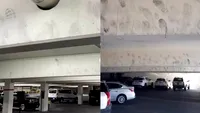 S-a aflat! Cine face, de fapt, urmele de pantof de pe tavanele parcărilor din Vegas