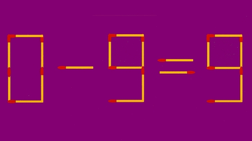 Test IQ cu chibrituri | Mutați un băț pentru a corecta 0 - 9 = 9
